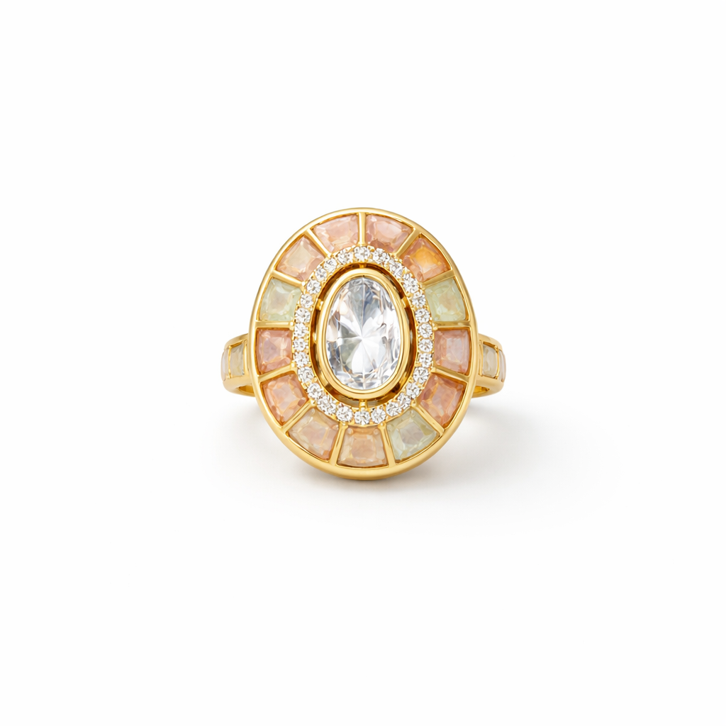 Noor-e-Gul Kundan Statement Ring