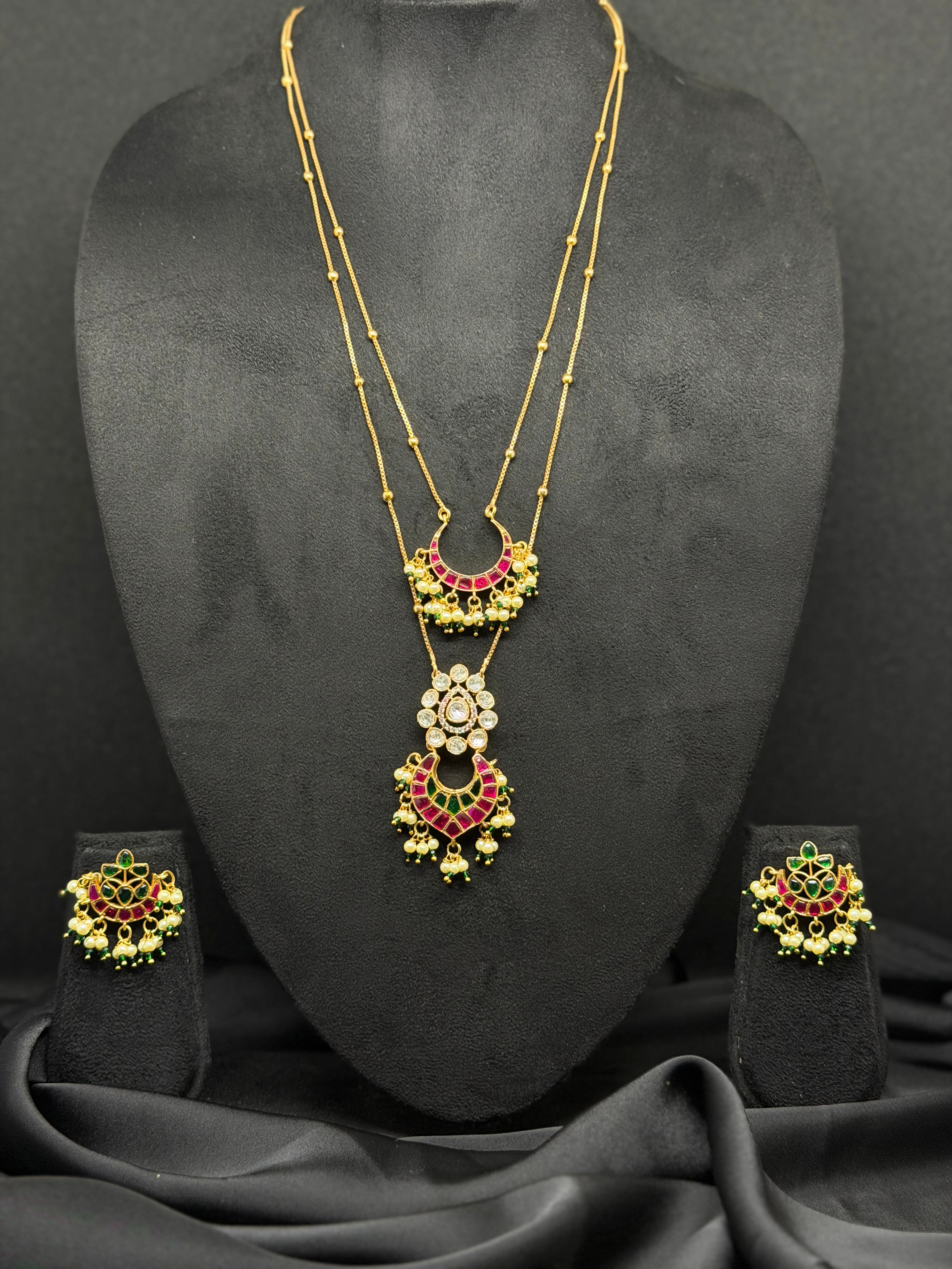 Chandrakala Jadau Kundan necklace