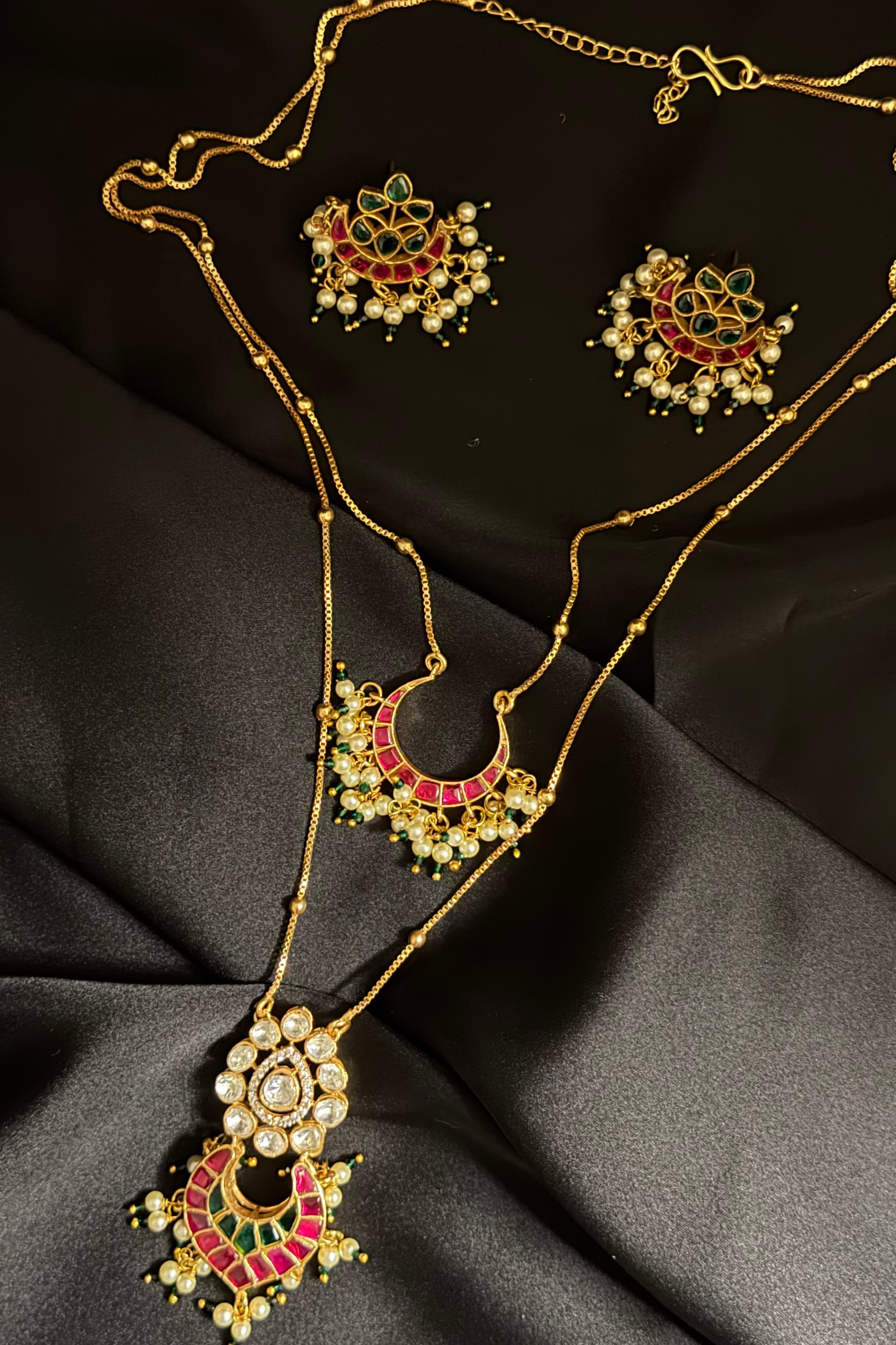 Chandrakala Jadau Kundan necklace