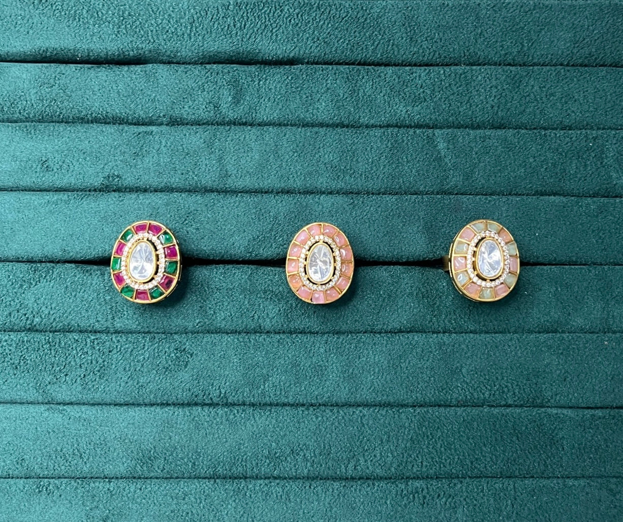 Noor-e-Gul Kundan Statement Ring